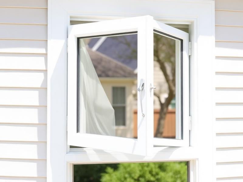 Casement replacement window on a residential home
